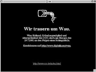 Schlaganfall: Wau Holland ist tot - DER SPIEGEL